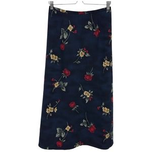 Vintage 90's Floral Maxi Skirt Womens 12 Boho Cottagecore Grunge Artsy